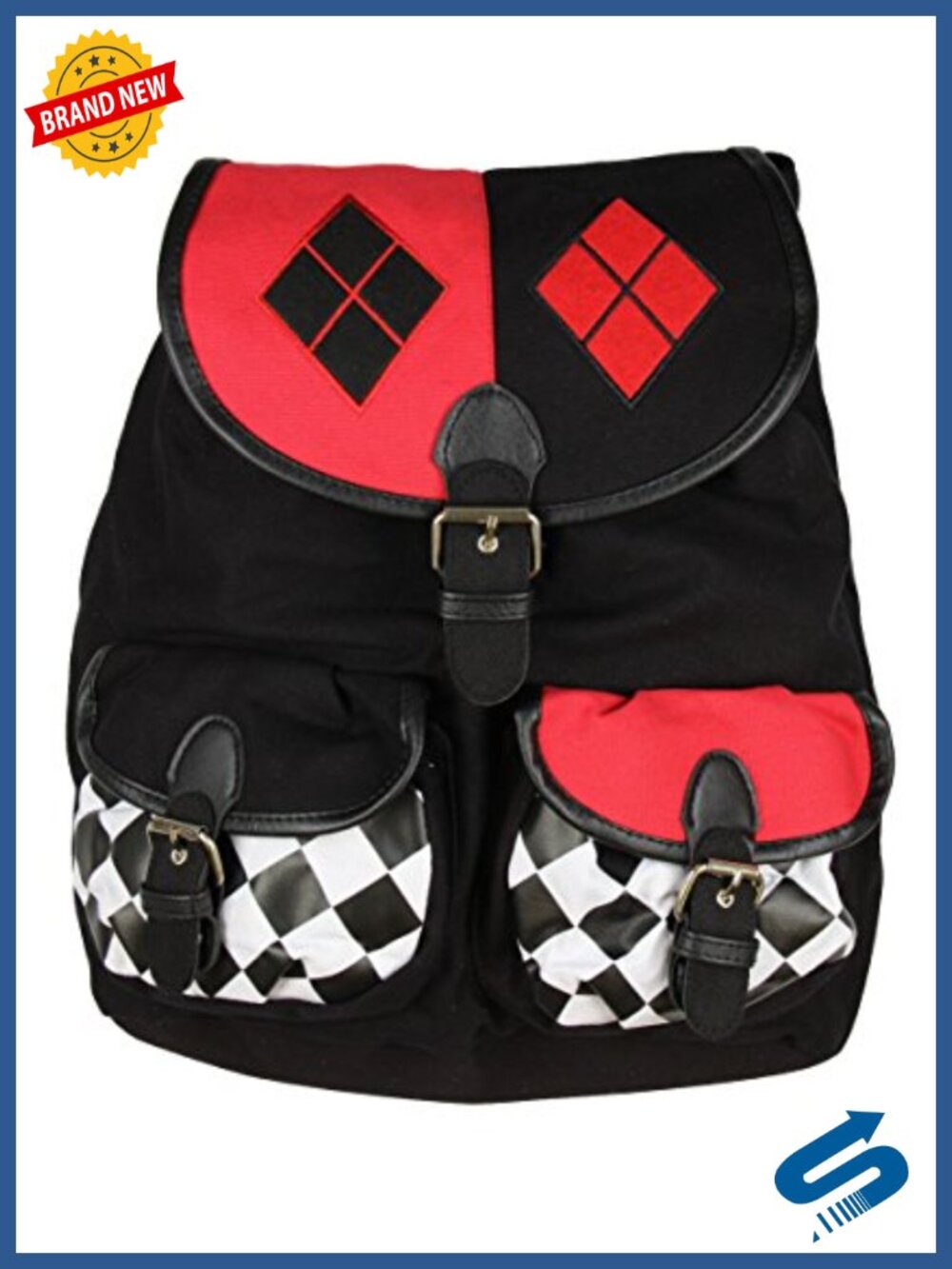 DC Comics Harley Quinn Cosplay Daypack Backpack 17 Inch